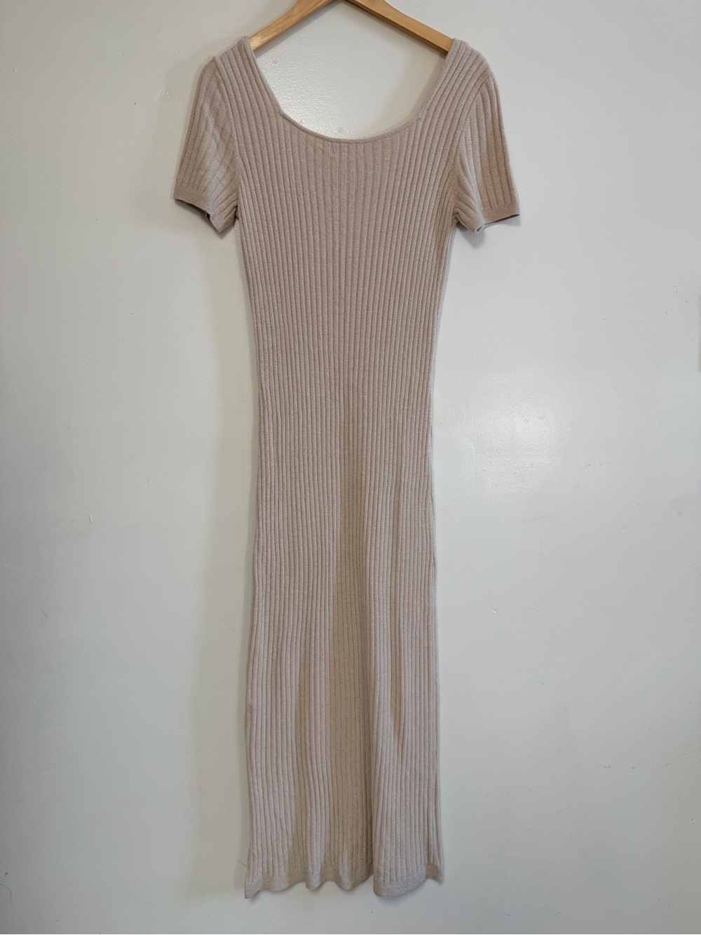 Barefoot Dreams CozyChic Ultra Lite Rib Midi Dress in Stone Medium NWT - Picture 3 of 11